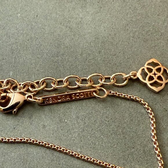 Kendra Scott Rose Gold Leanor Drusy Stone Pendant Necklace - Picture 2 of 4